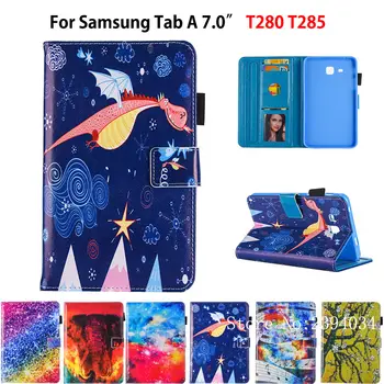 

2016 Tab a6 7.0 Cover Case For Samsung Galaxy Tab A A6 7.0 T280 T285 SM-T285 Case Covers Fundas Tablet PU Leather Stand Shell
