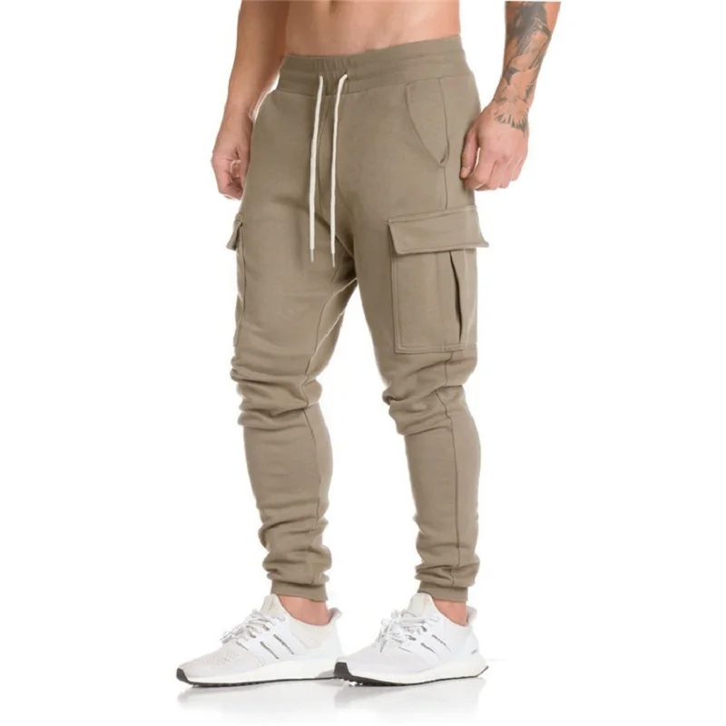 TREVOR LEIDEN Pants Casual Sweatpants Solid Fashion high street ...