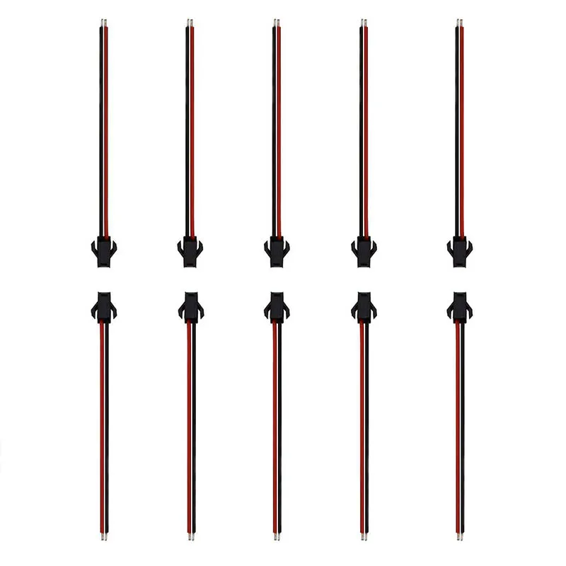 

5 Pairs 2 Pin SM JST Connector Cable Wire Connector 20 AWG Socket Connectors --M25
