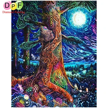 

DPF Round full Diamond embroidery The tree diamond cross stitch diy diamond painting home Decorative painting