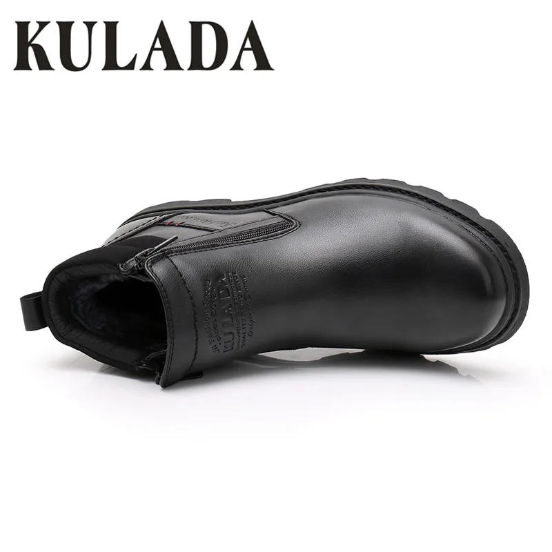 Cena KULADA gorąca sprzedaż buty mężczyźni najcieplejsze buty zimowe ręcznie na zewnątrz zimowe buty do pracy w stylu Vintage mężczyźni zimowe wodoodporne buty