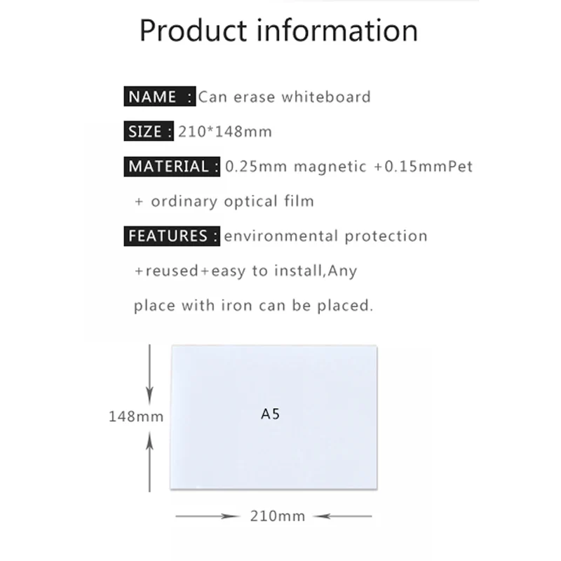 NNRTS магнитная доска для записей A5 мягкая магнитная доска сухая стираемая доска для рисования и записи доска для сообщений для холодильника