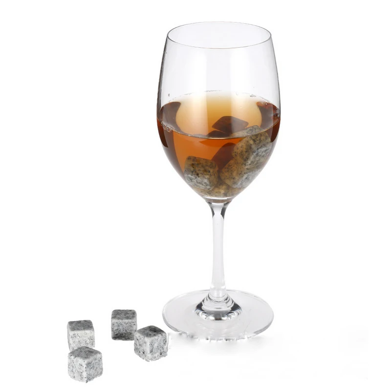 9 шт. ледяные камни для виски винные Напитки Охладитель кубики Виски камни гранит мешок горячий