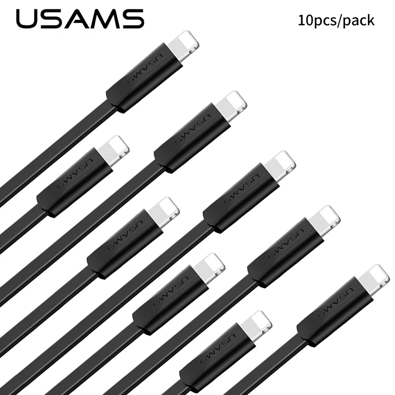 10 шт./лот USAMS USB кабель для iPhone телефонный 2A синхронизации данных зарядный iphone