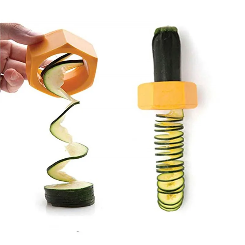 Creative Multi-Purpose Vegetable Cutter Screw Cucumber Slicer Plastic Peeler Fruit Spiralizer Salad Cutter Fruits Tool Creative Multi-Purpose Vegetable Cutter Screw Cucumber Slicer Plastic Peeler Fruit Spiralizer Salad Cutter Fruits Tool