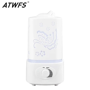 

ATWFS Ultrasonic Air Humidifier Fogger LED Oil Aroma Diffuser Mist Maker Aromatherapy Diffuser Air Cleaner Nebulizer Vaporizer