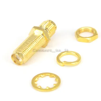 

100 Pieces RF SMA connector SMA Female to Female Jack Connector Bulkhead Connector Adapter