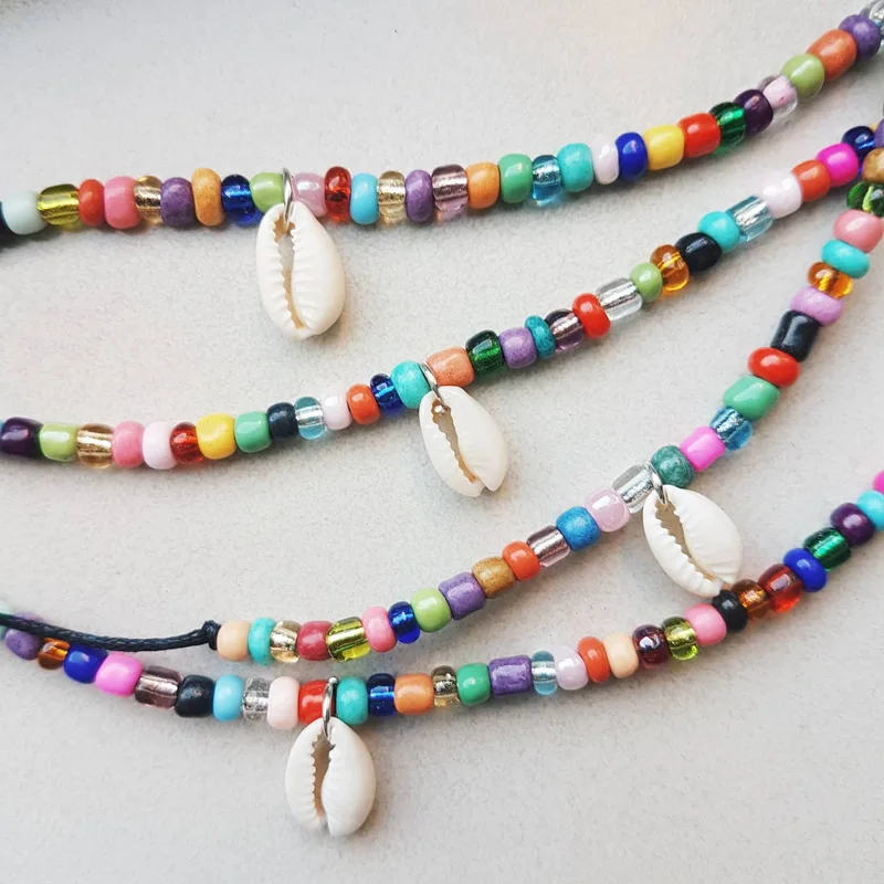 Женские браслеты ручной работы в богемном стиле, романтические и классические браслеты с бусинами, цветные летние пляжные браслеты с бусинами, ювелирные изделия