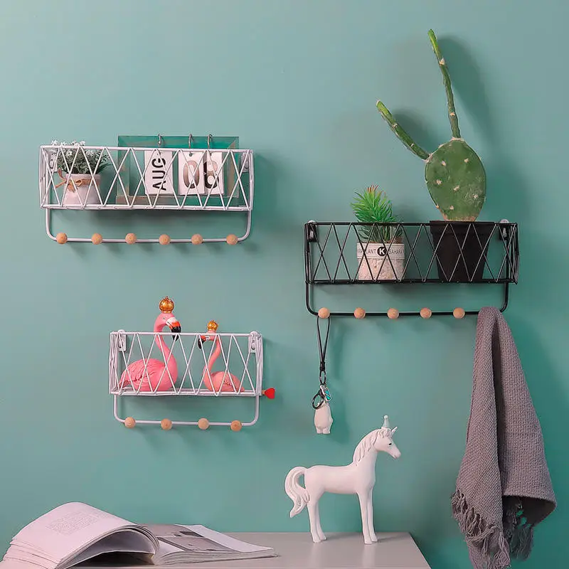 خشبية الحديد الحائط تخزين الرف منظمة التلفزيون جدار معلق نوم ديكور مطبخ DIY جدار السنانير أشتات الرف سلة خشبية الحديد الحائط تخزين الرف منظمة التلفزيون جدار معلق نوم ديكور مطبخ DIY جدار السنانير أشتات الرف سلة