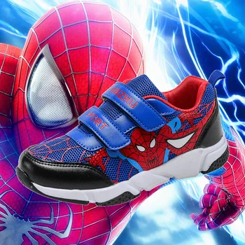 

Spring Autumn Spider Man Baby Boys Sneakers Shockproof Leather Fashion Children Sports Casual Shoes Cartoon Kids Flat Shoe