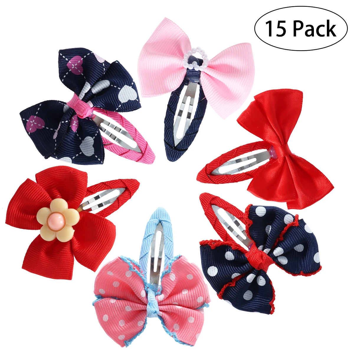 Buy YEAHIBABY 15pcs Bow Barrettes Hair Snaps Bowknot