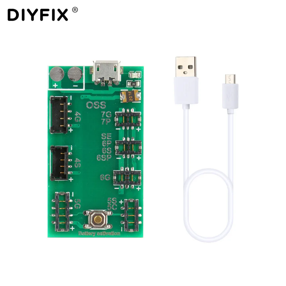 

DIYFIX Battery Charging Board for iPhone 7 Plus 7 6s 6 Plus 5SE 5s 5 4s 4 Battery Charge Activate Plate with FREE USB Cable