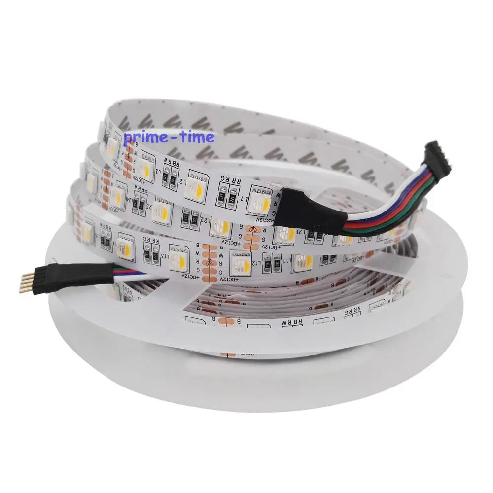 RGBW Светодиодные ленты 4 цвета в 1 LED чип SMD 5050 12V/24V Гибкий Светильник RGB +