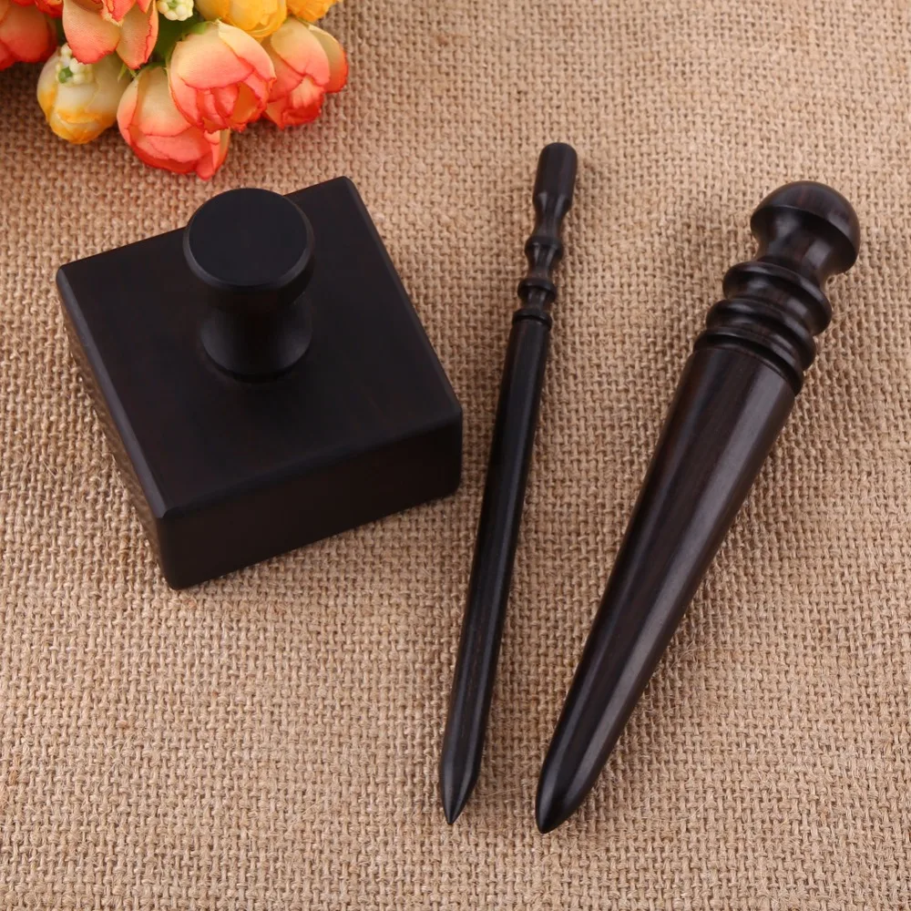 Buy 3 Types Black Wood Leathercraft Edge Burnisher