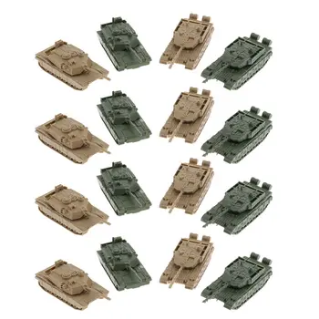 

16pcs 1: 144 Military Modern Tank Vehicle Model Sandbox Game Educational Toys Birthday Gift for Children Kids Toddler