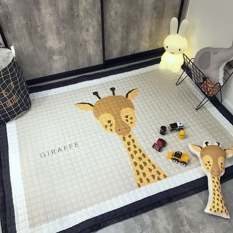 

145x195cm Cotton Bedroom Carpet Animal Lamb Mat Cartoon Carpet Kids Room Toy Storage Organizer Crawling RugS Diameter