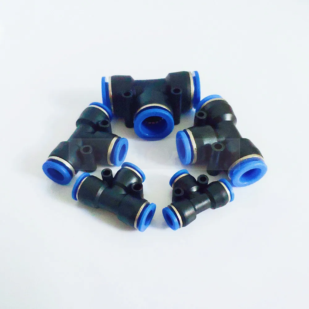 Пневматический фитинг 3 пути Т-образный Тройник Пневматический фитинг ...