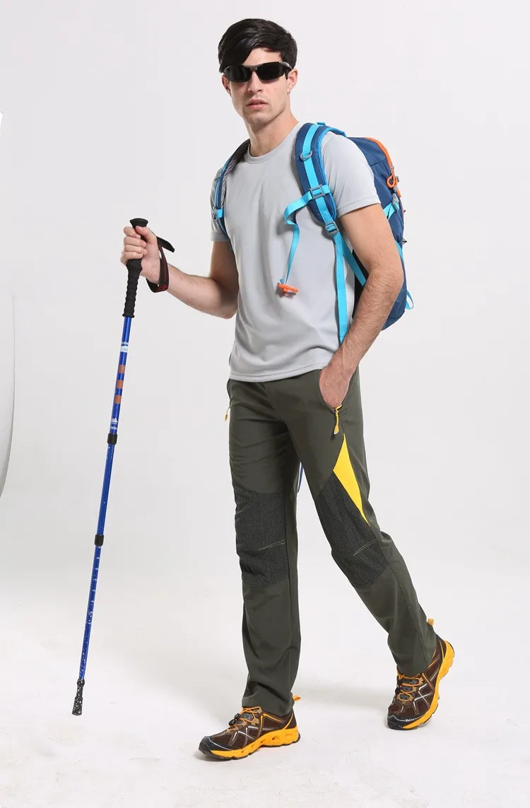 Hombres verano al aire libre Softshell Pantalones anti-ultravioleta senderismo camping corriendo transpirable elástico impermeable trekking ciclismo Pantalones Hombres verano al aire libre Softshell Pantalones anti-ultravioleta senderismo camping corriendo transpirable elástico impermeable trekking ciclismo Pantalones