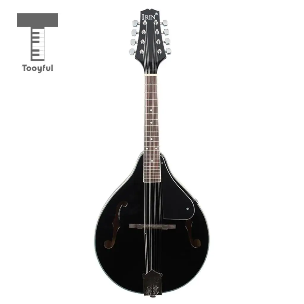 

Black A Style 8 String Mandolin+Gig Bag+Mandolin String Set for Beginners Gift