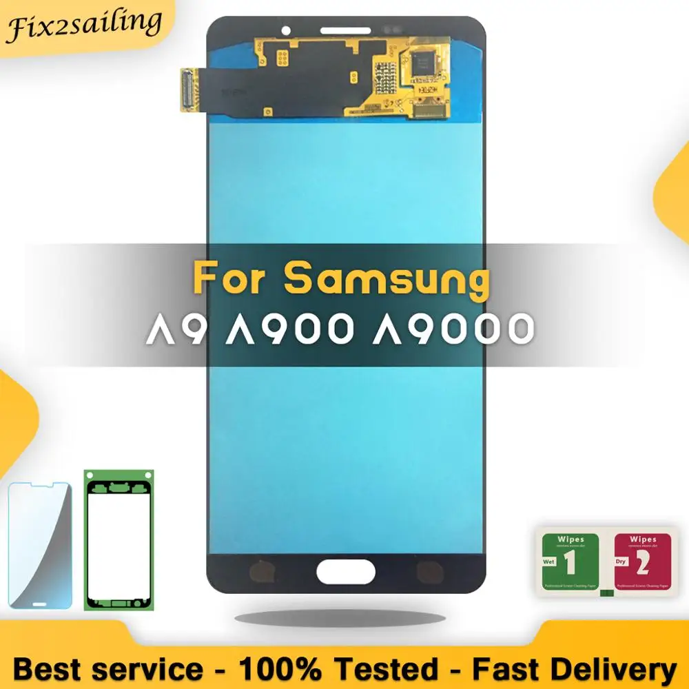Super AMOLED для Samsung Galaxy A9 A9000 A9100 SM-A9000 SM-A9100 ЖК-дисплей экран замена дигитайзер в сборе |