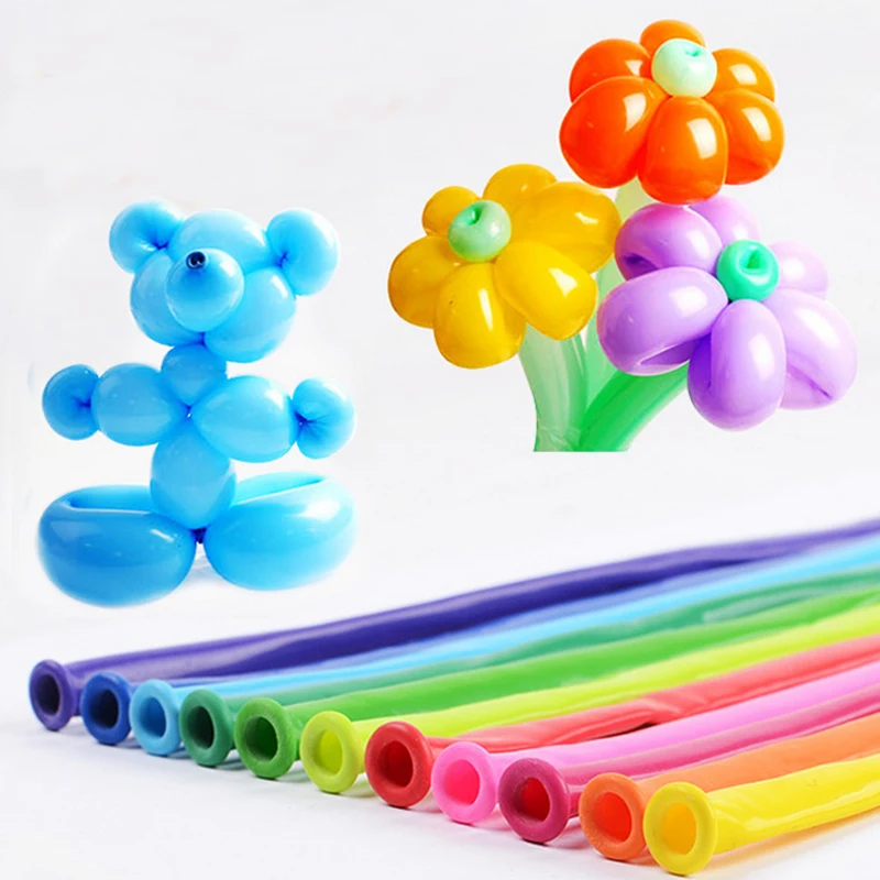 

Good quality 200pcs/lot 260 Magic Balloons Long Balloon Modelling Latex balloons Clown balls Assorted many Color Toys 1.8g/