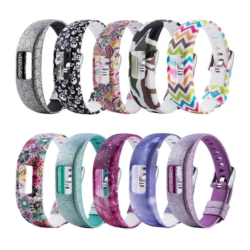 ALLOYSEED-Colorful-Pattern-Silicone-Replacement-Wrist-Band-Strap-For-Garmin-Vivofit-4-Samsung-Gear-2-3S