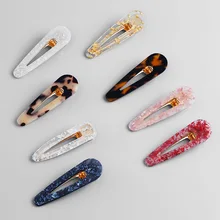 1 шт. Новинка заколка для волос уксусная кислота челка зажим винтажный мраморный узор дорожный зажим ювелирный боковой зажим цветок G0418