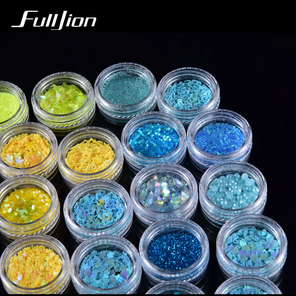 Fulljion 12 коробок блеск для тела смешанный хлопья массивный клей лица наклейки