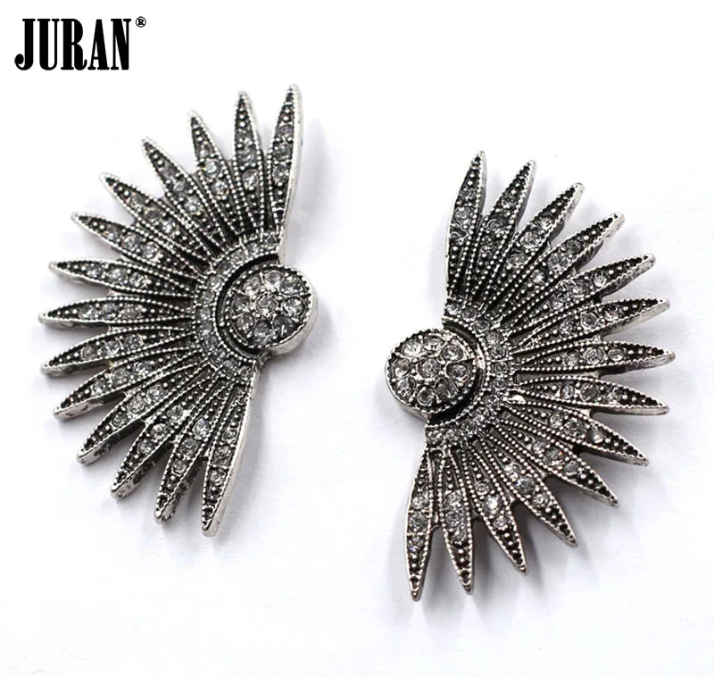 JURAN панк веерообразные серьги-гвоздики эффектные ювелирные изделия для женщин винтажные большие серьги гвоздики с бусинами серьги ювелирные изделия