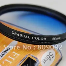GODOX 58 мм постепенный Синий Цветной фильтр для объектива камеры