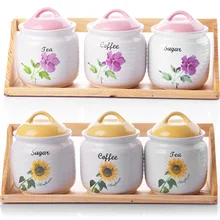 Seasoning box set ceramic spice jar piece set kitchen supplies home