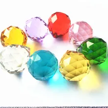 40 stks/partij, Gratis Verzending 40mm Kristal Facet Bal, kristallen kroonluchter bal, voor Bruiloft & Fengshui Producten, Gemengde 8 Kleuren