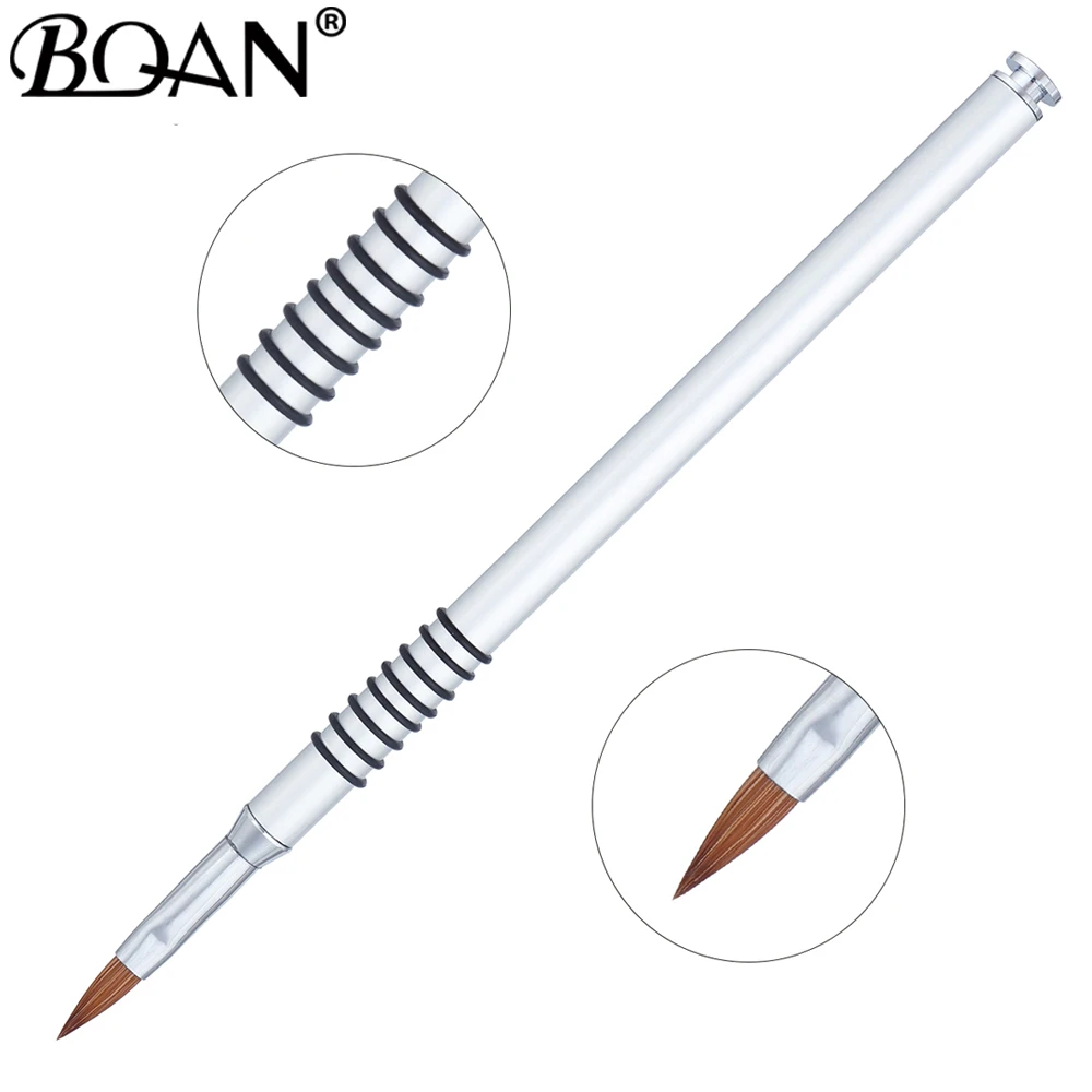 BQAN 1 шт. #2 #3 #4 #5 #6 100% Kolinsky соболиный Най кисть для акриловых ногтей розовая