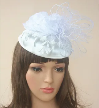 

Womens Satin Veil Sinamay Fascinator Hats for Cocktail Hat Wedding Kentucky Derby Party Ladies Headwear Women Headpiece A185