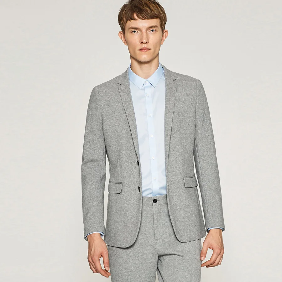 New Business Suit Blazer Masculino Slim Fit Groom Tuxedos Wedding Suit 2 Pcs (Jacket+Pants) Gentlemen Terno Masculino Suit Men