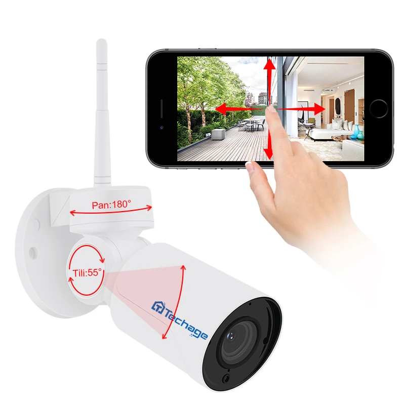 Techage 4CH 1080 P Wi Fi Беспроводной NVR PTZ CCTV камера безопасности системы 2MP ночное видение
