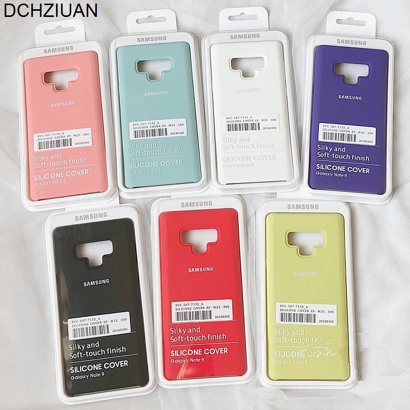 

DCHZIUAN Original LOGO Pure Color Phone Case For Samsung Galaxy S10 S9 S8 Plus Note 8 9 S10 Plus Case Fashion Silicone Cover