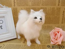 small simulaiton white dog toy lifelike dog baby doll gift about 17x7x14cm