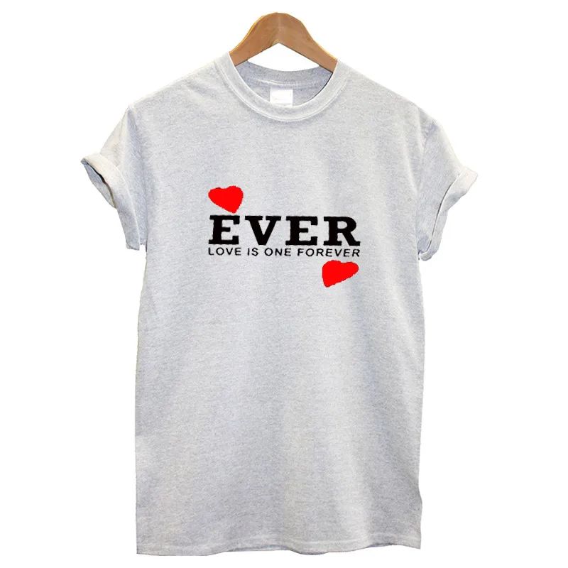 EnjoytheSpirit унисекс пара подходящая футболка Love Is One Forever 4 Ever футболка Повседневная мягкая хлопковая Футболка XS-2XL модная - Цвет: P940WSportsG