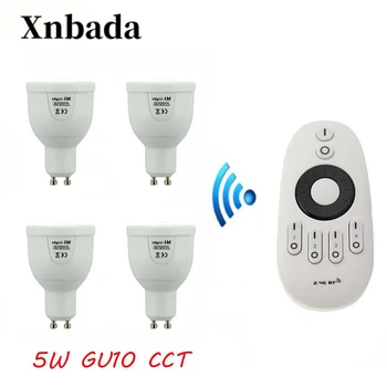 

MiLight 5W Led Lamp GU10 CCT(White+Warm White)Led bulb +CTRemote Led Spotlight light Led light AC85-265V Free shipping