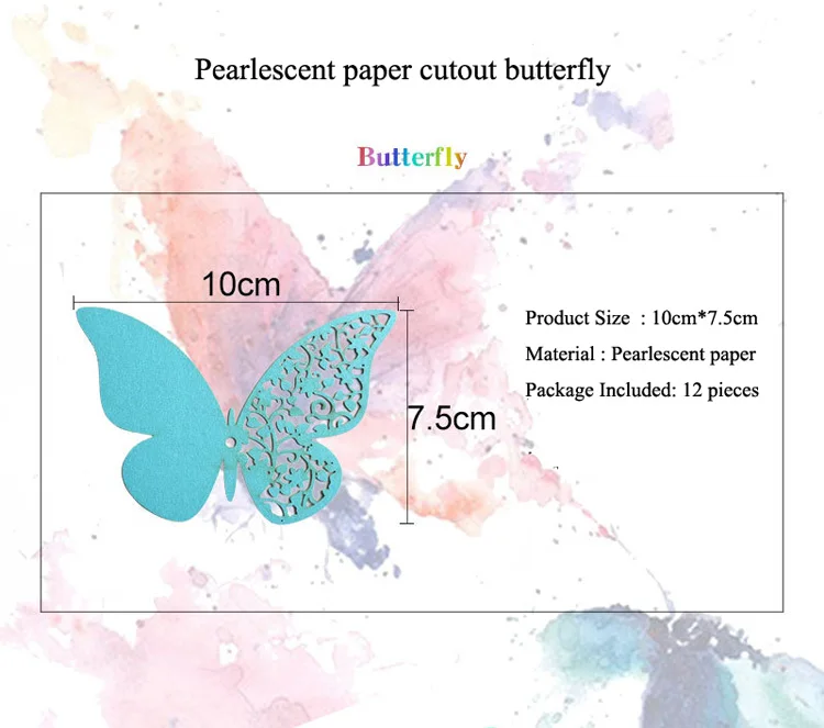 12 шт полый 3D стикер на стену с бабочкой для свадебного украшения дома бабочки на стену комнаты декор многоцветные наклейки