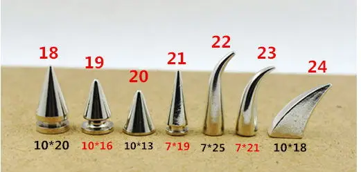 Free Shipping 30 set SPIKES CONE SCREW BACK SILVER NICKEL BULLET PUNK RIVET LEATHER BAGS SOLID FIX SPIKE STUDS Silver | Дом и сад