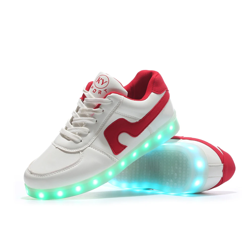 

men new light up led luminous shoes color glowing casual fashion with new simulation sole charge for men adults neon basket