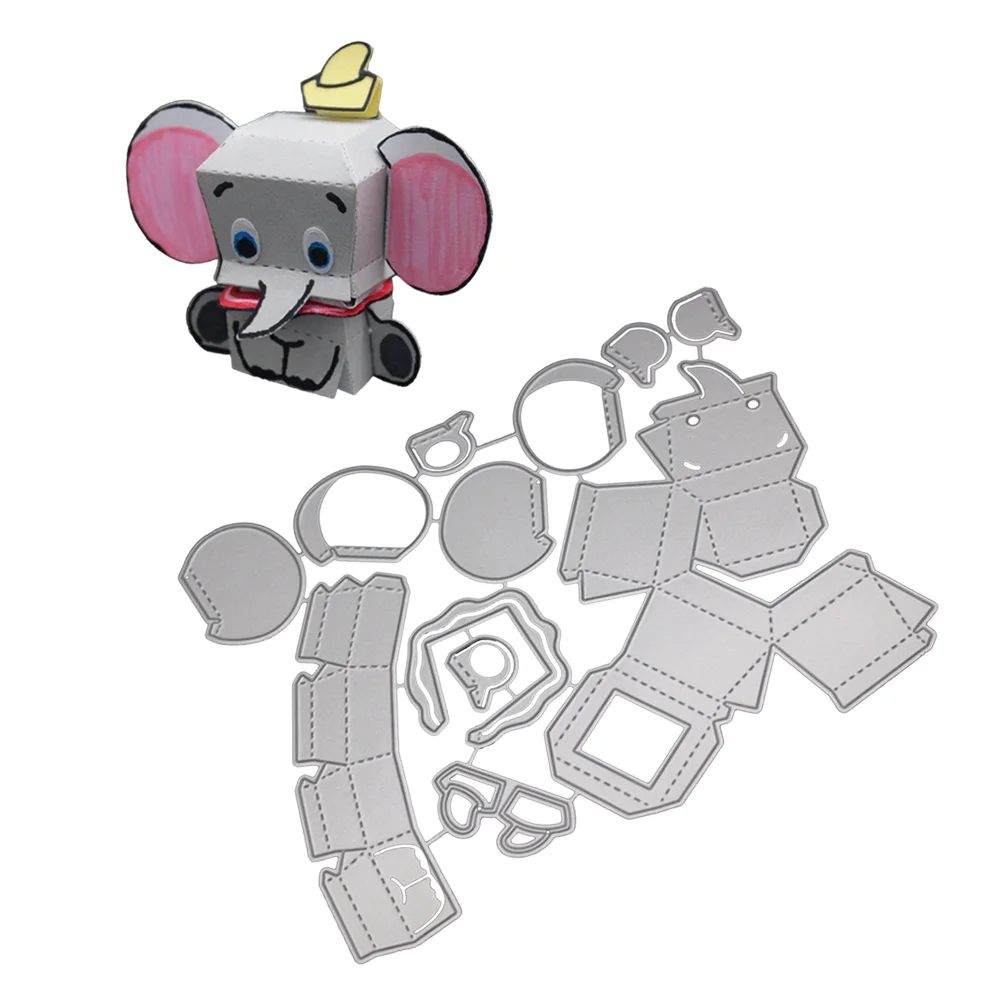 

Cute Elephant Cutting Dies Cut Stencil Template DIY Craft Mould for Scrapbook Album Paper Card TB Sale