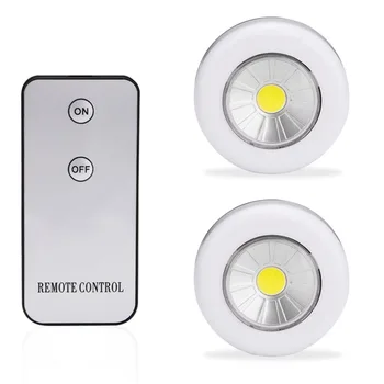 

LED Night Light COB LED Wireless Night Light & Remote Control Closet Cabinet Puck Lamp Night Light 50 Lumens LED Light Dropship