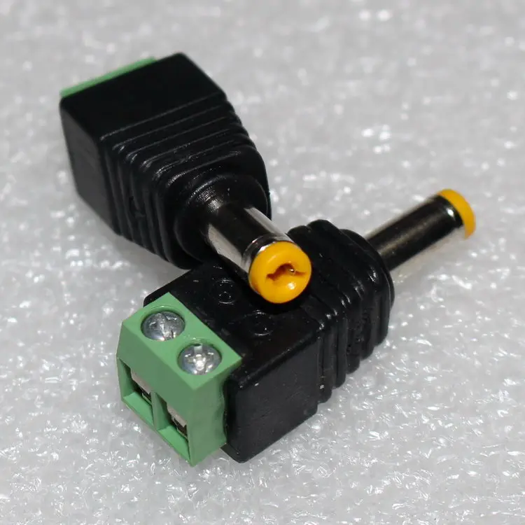 solderless DC 5.5 2.1mm female plug connector with screws knob DIY