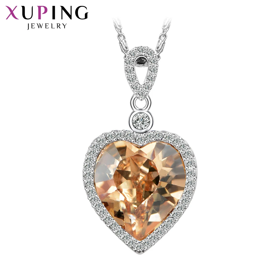 Xuping, Модный кулон, высокое качество, кристаллы от Swarovski, сердце, подвески, ожерелья,, для женщин, подарок, XN4135