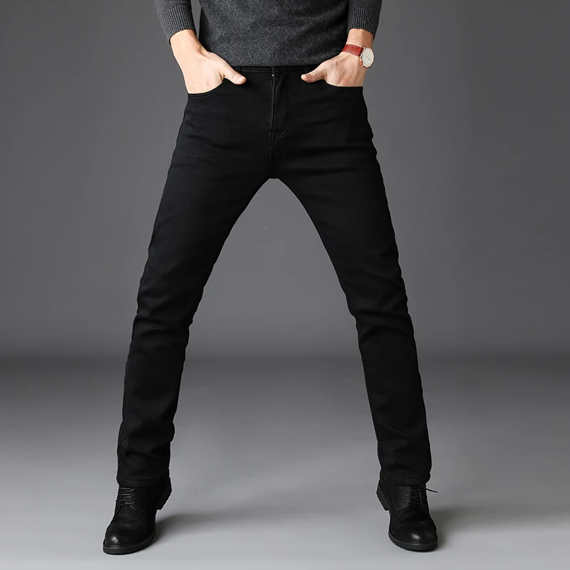 Men's Fascinating Skinny Black Denim Jeans-5