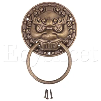 

Antique Bronze 14x9.5cm Door Knob Pull Handle Door Ring Pure Copper