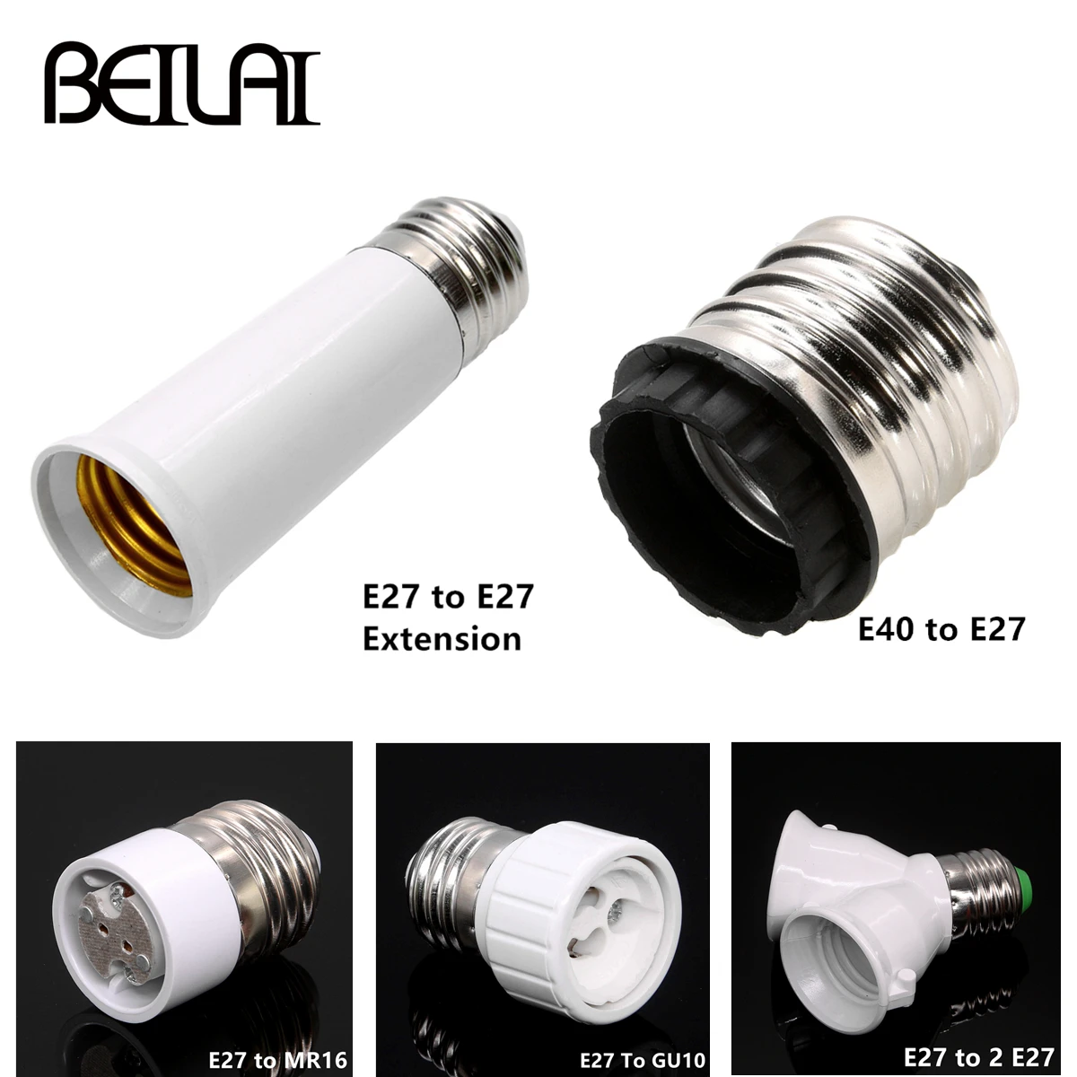 

1x Converter E27 E14 MR16 GU10 G9 LED Bulbs Adapter Conversion Socket High Quality Material Fireproof Socket Adapter Lamp Holder